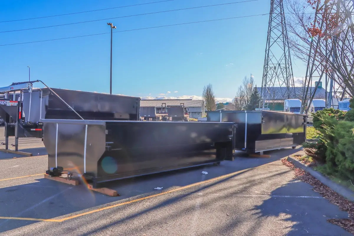 Roll-off dumpster ready for waste disposal at job site for Residential Dumpster Rental in Logansport